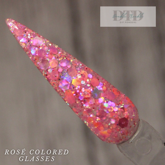 Rosé colored glasses