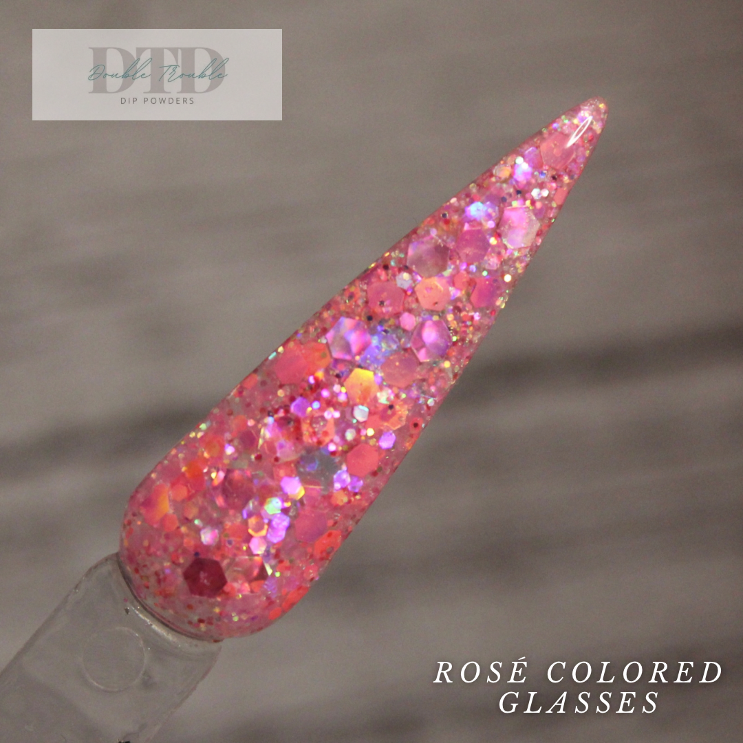 Rosé colored glasses